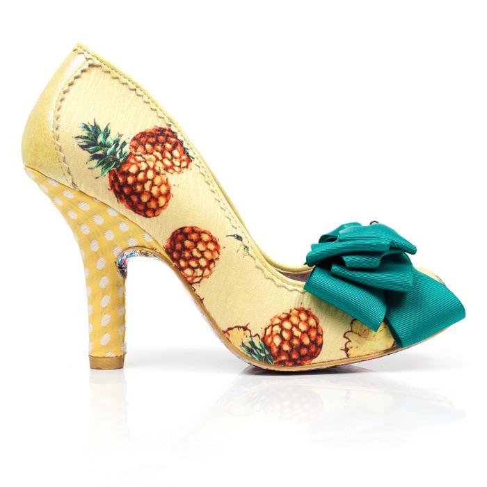 Black Pineapple High Stiletto Heel Bow Shoes AD Irregular Choice Ascot 