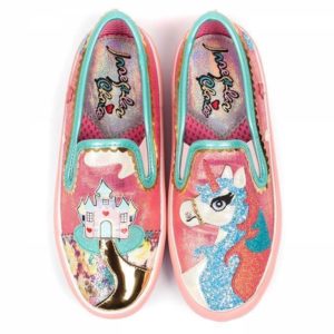 Irregular Choice - Misty Castle Slip On Trainers in Pink Metallic