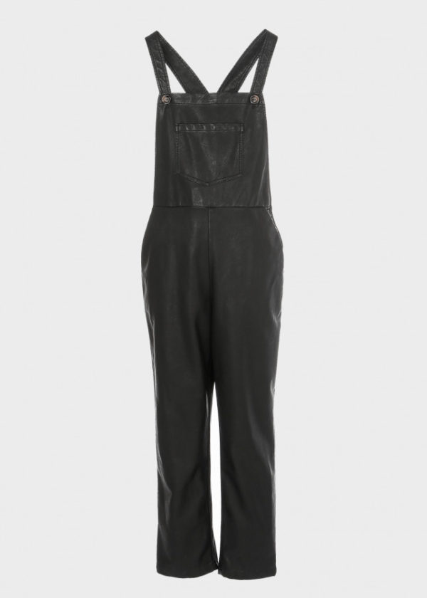 FRNCH faux leather dungarees - mâcha - Image 4