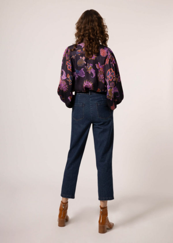 FRNCH Camassia Purple Floral blouse - Image 5