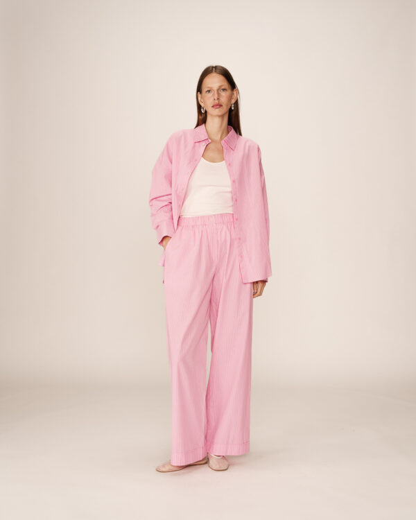 Grace and Mila Parmentier Wide striped trousers in pink