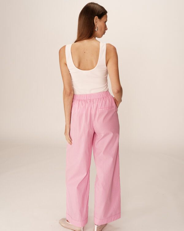 Grace and Mila Parmentier Wide striped trousers in pink - Image 3