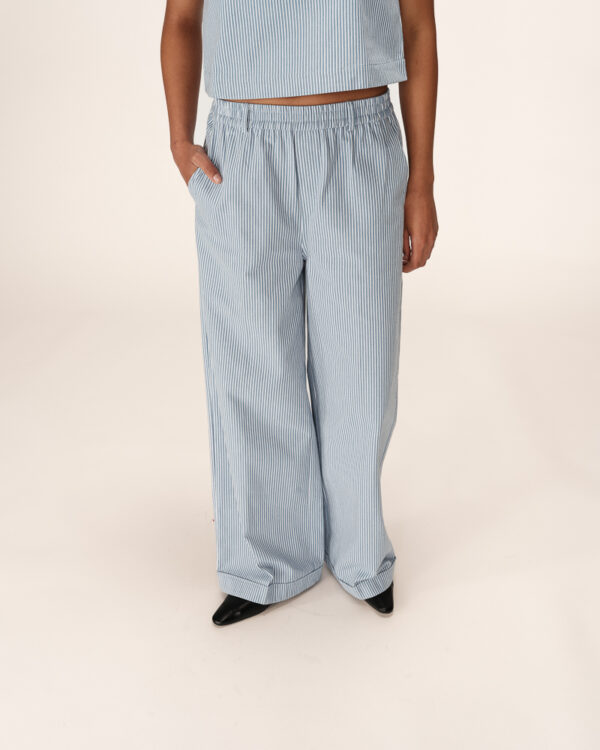 Grace and Mila Patine Striped trousers with Elastic Waistband - Image 2