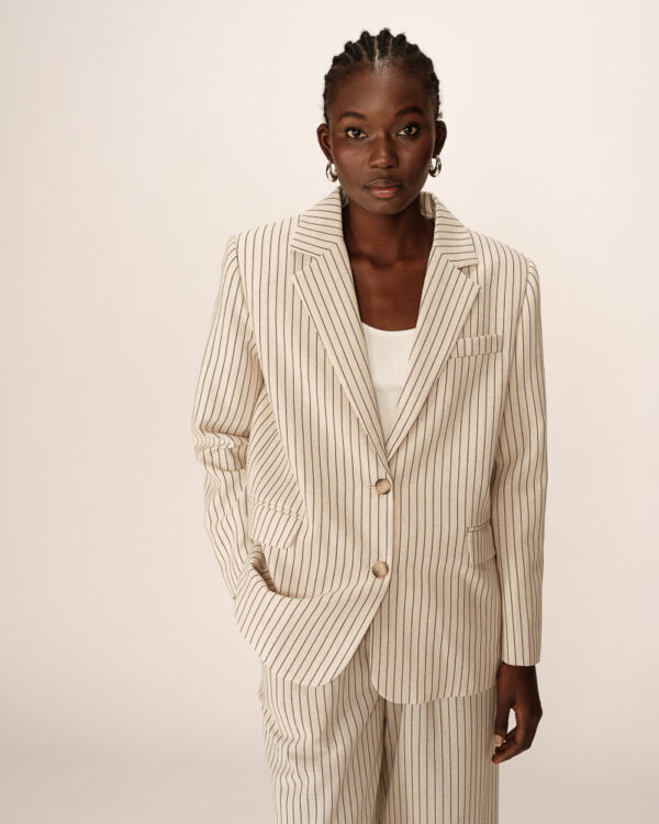 Grace and Mila Pia Striped tailored blazer