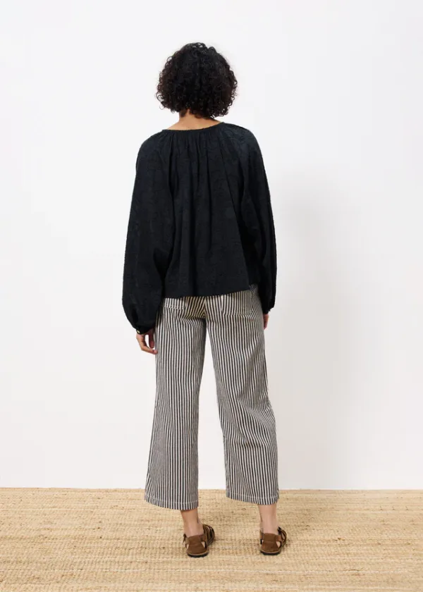 FRNCH Swanne trousers in chocolate Brown - Image 3