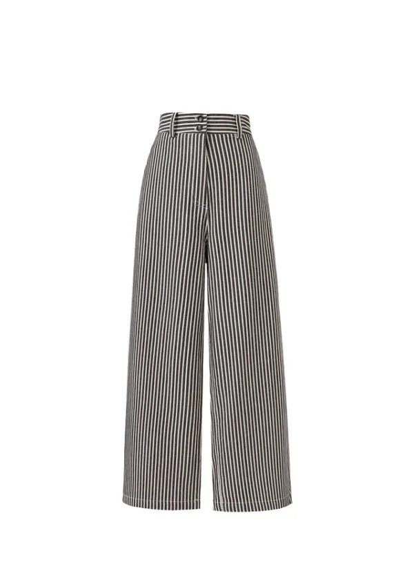 FRNCH Swanne trousers in chocolate Brown - Image 4