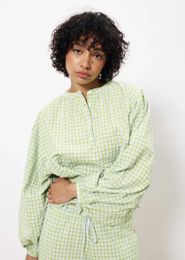 FRNCH Noura Blouse  in lime green