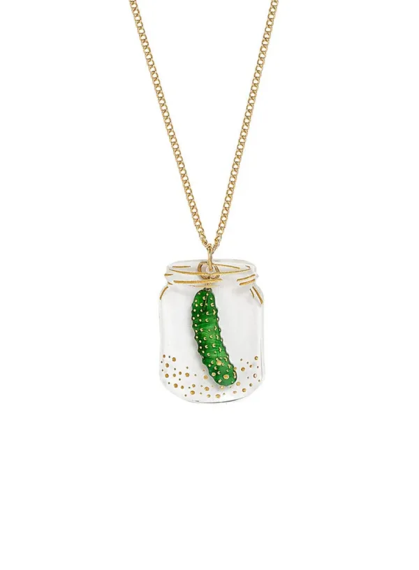 Tatty Devine In a Pickle Gherkin in a jar Necklace - Image 2