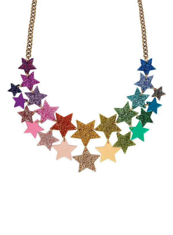 Tatty Devine Star Statement Necklace from Glitter Acrylic - Image 3