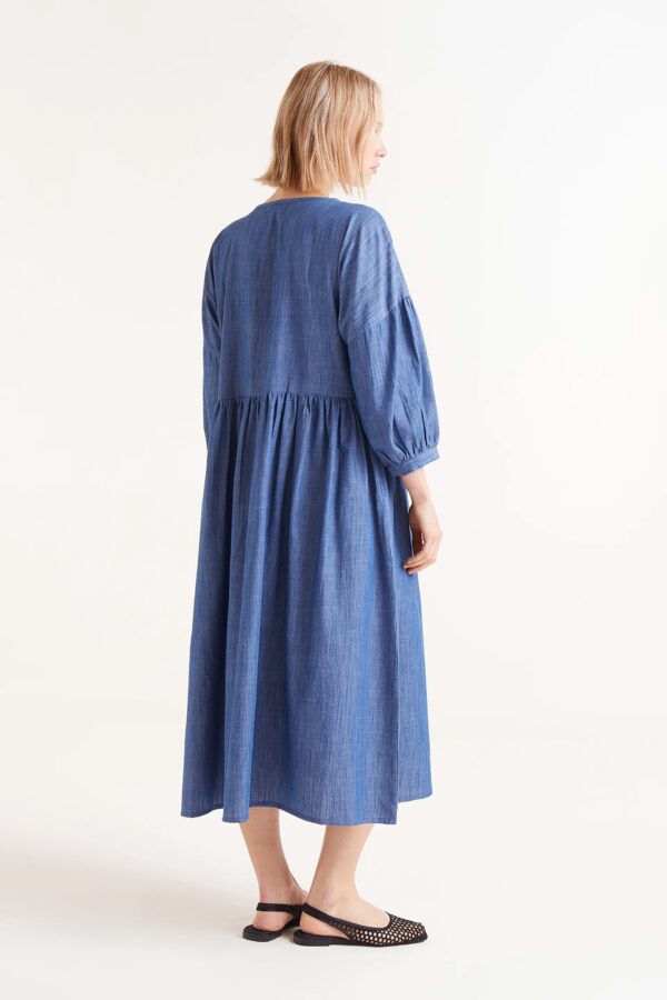 COMPANIA FANTASTICA Long sleeve denim midi dress - Image 2