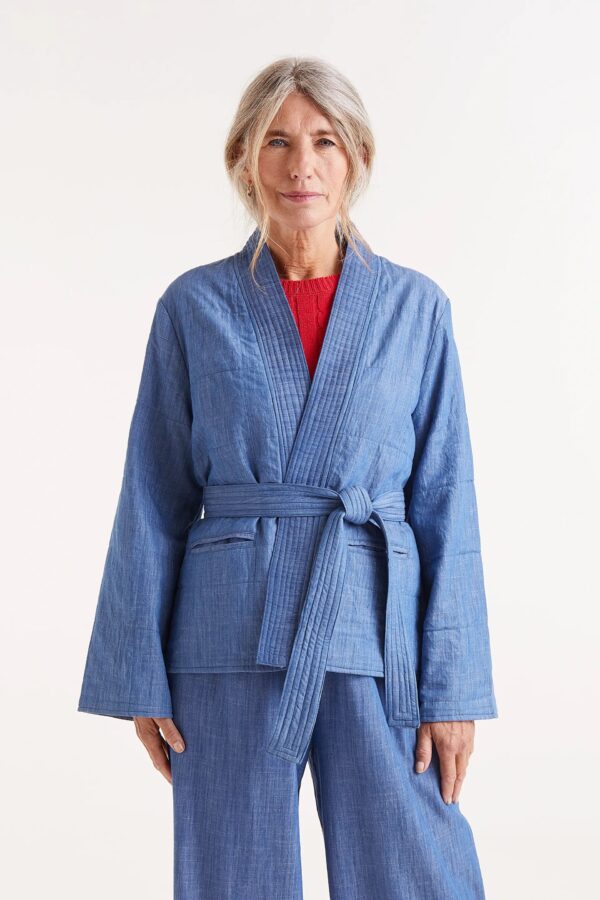 COMPANIA FANTASTICA Denim Kimono Jacket