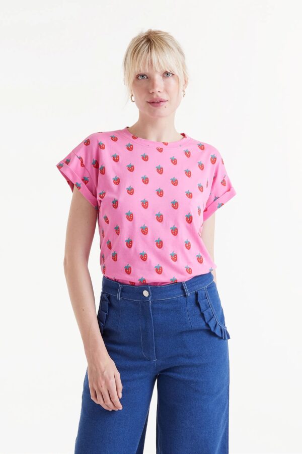 COMPANIA FANTASTICA strawberry print t-shirt