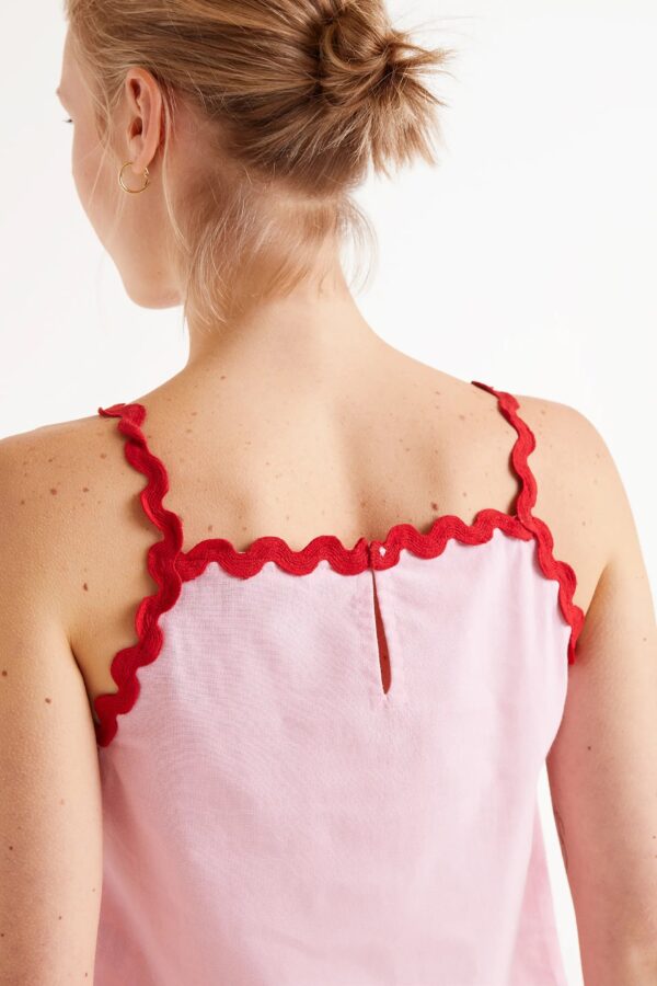 COMPANIA FANTASTICA pink ric rac  sun top - Image 3