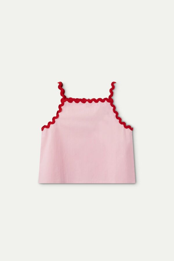 COMPANIA FANTASTICA pink ric rac  sun top - Image 5