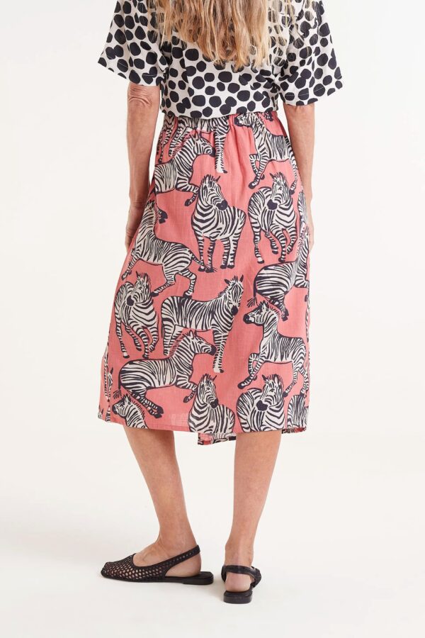 COMPANIA FANTASTIC Zebra print midi skirt - Image 2