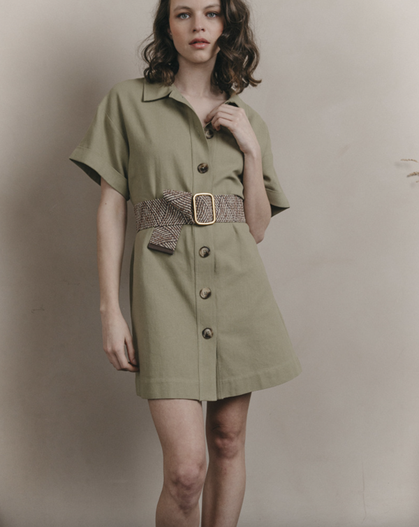 GRACE AND MILA Johanne Dress – Khaki