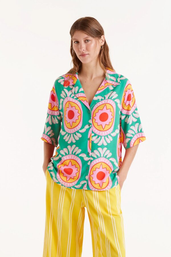 COMPANIA FANTASTICA  curitiba print fluid shirt - Image 6