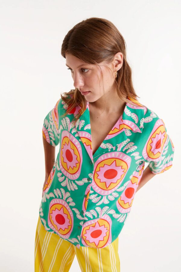 COMPANIA FANTASTICA  curitiba print fluid shirt