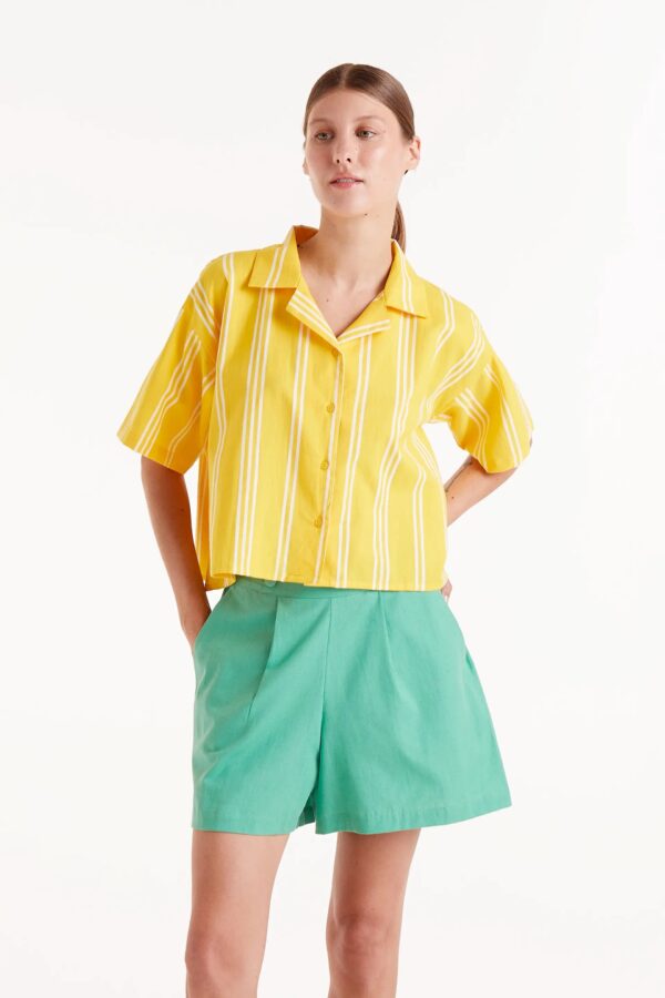 COMPANIA FANTASTICA yellow stripe shirt - Image 5