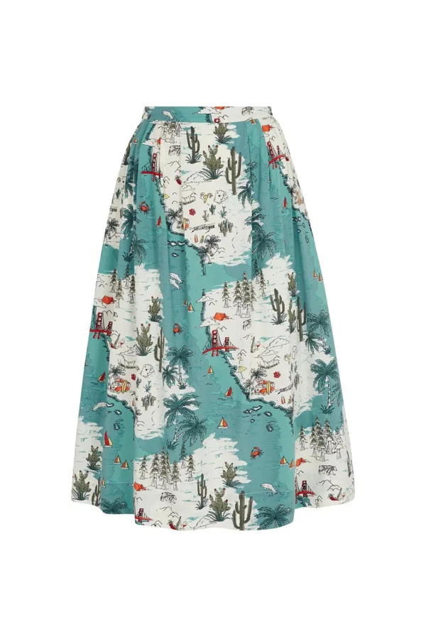 Emily and Fin Faye Golden Stage Midi Skirt