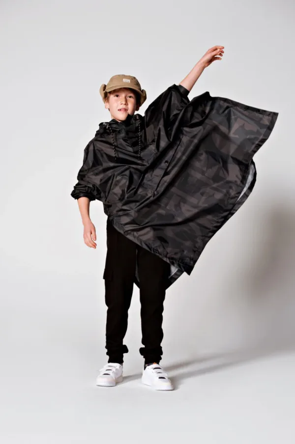 RAINKISS - Kids Waterproof poncho - Back to Black - Image 3