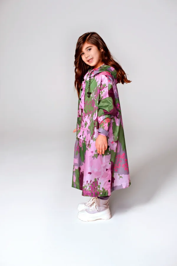 RAINKISS Kids waterproof poncho - Digi Spring Camp - Image 4