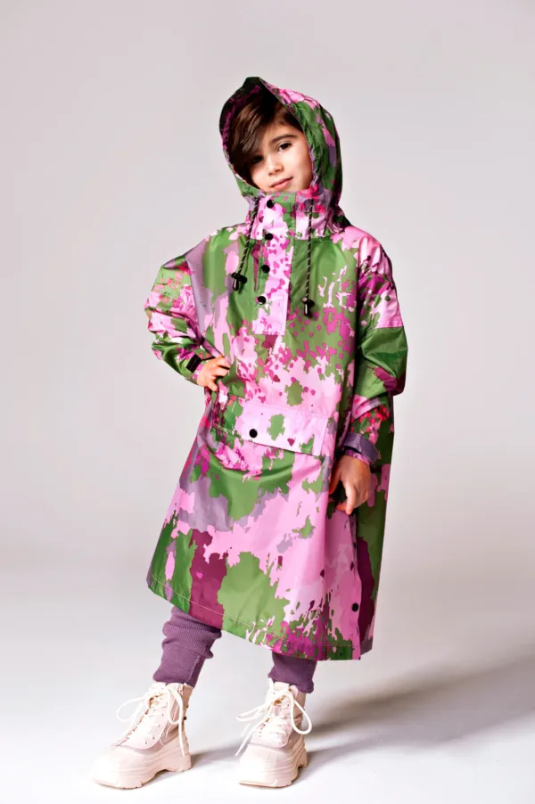 RAINKISS Kids waterproof poncho - Digi Spring Camp - Image 3