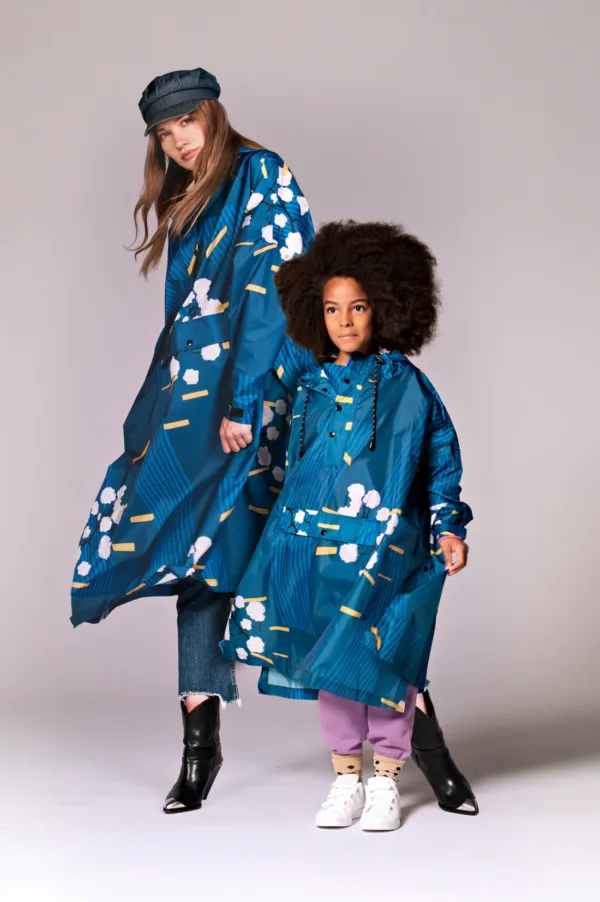 RAINKISS - Kids waterproof poncho - Japanese Blossom - Image 5