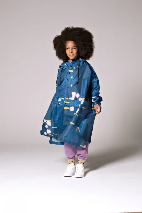 RAINKISS - Kids waterproof poncho - Japanese Blossom - Image 2