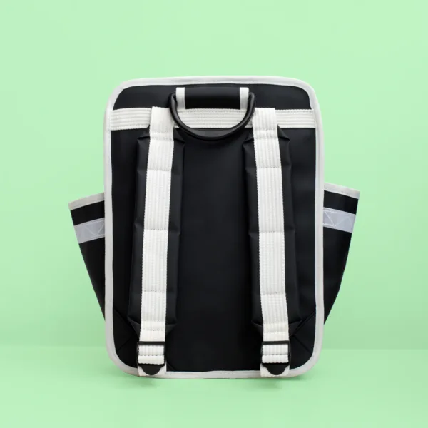 GOODORDERING Eco coated Classic backpack black and white - Image 4