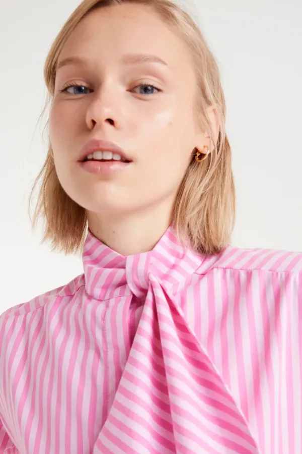 Compania Fantastica pink oversize stripe shirt dress - Image 4