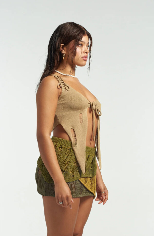 THE RAGGED PRIEST  hex tie front top - Image 2