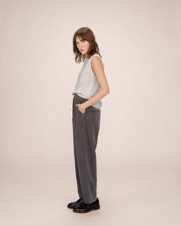 GRACE AND MILA liberty corduroy trousers - carbone grey