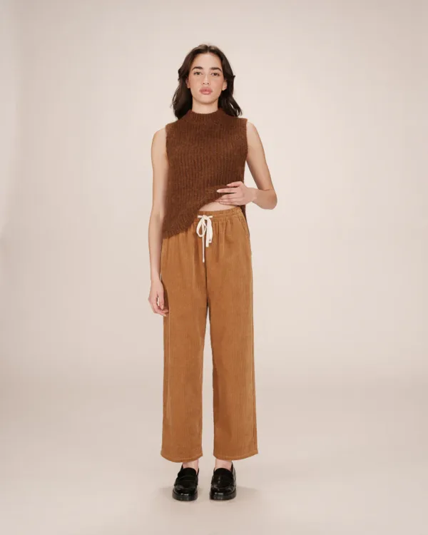 GRACE AND MILA liberty corduroy trousers - ocre tan rust