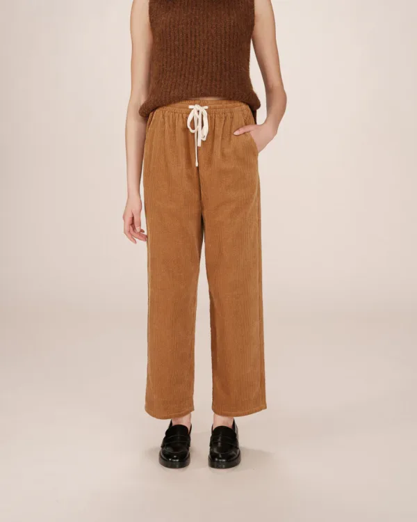 GRACE AND MILA liberty corduroy trousers - ocre tan rust - Image 2