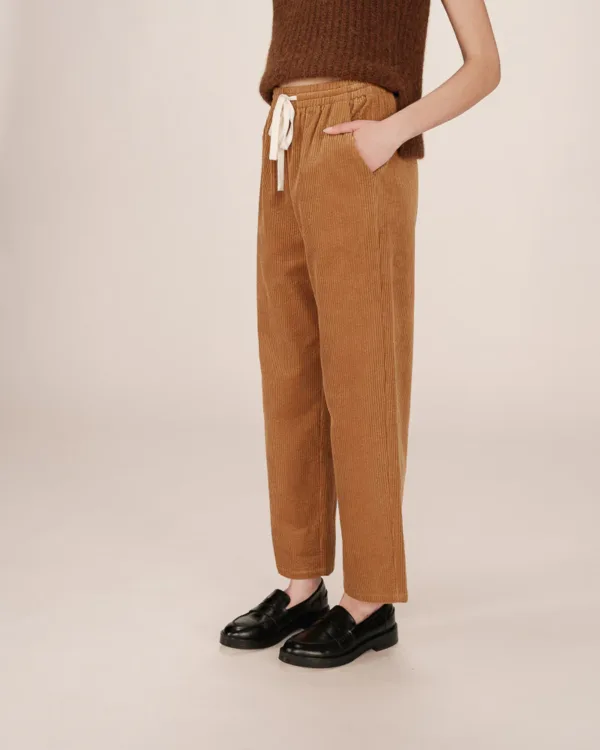 GRACE AND MILA liberty corduroy trousers - ocre tan rust - Image 3