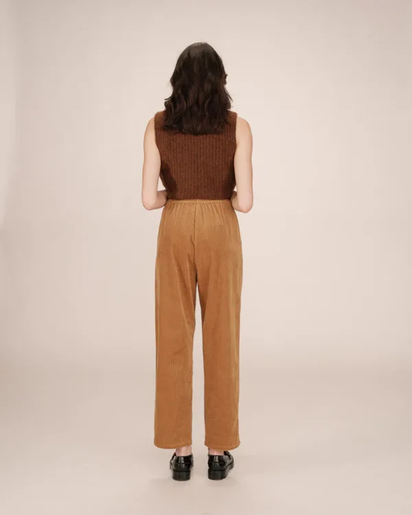 GRACE AND MILA liberty corduroy trousers - ocre tan rust - Image 4
