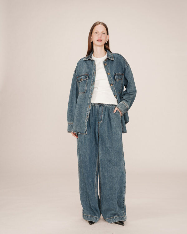 GRACE AND MILA sacha denim trousers - vintage blue - Image 3