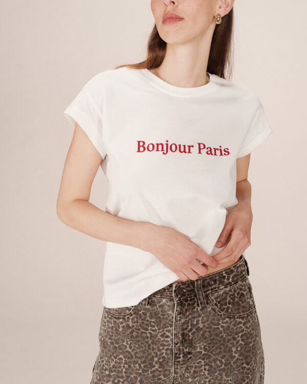 GRACE AND MILA sorentino t shirt in cream - Bonjour Paris