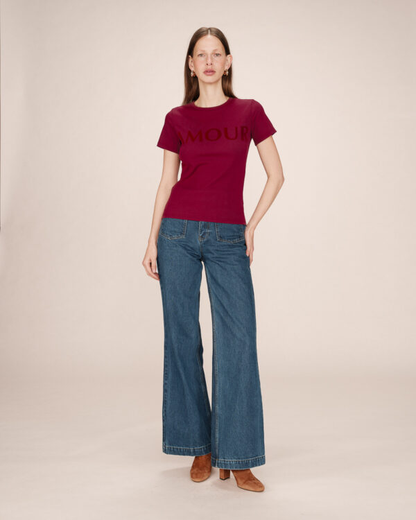 GRACE AND MILA sixte burgundy t shirt - Amour - Image 2